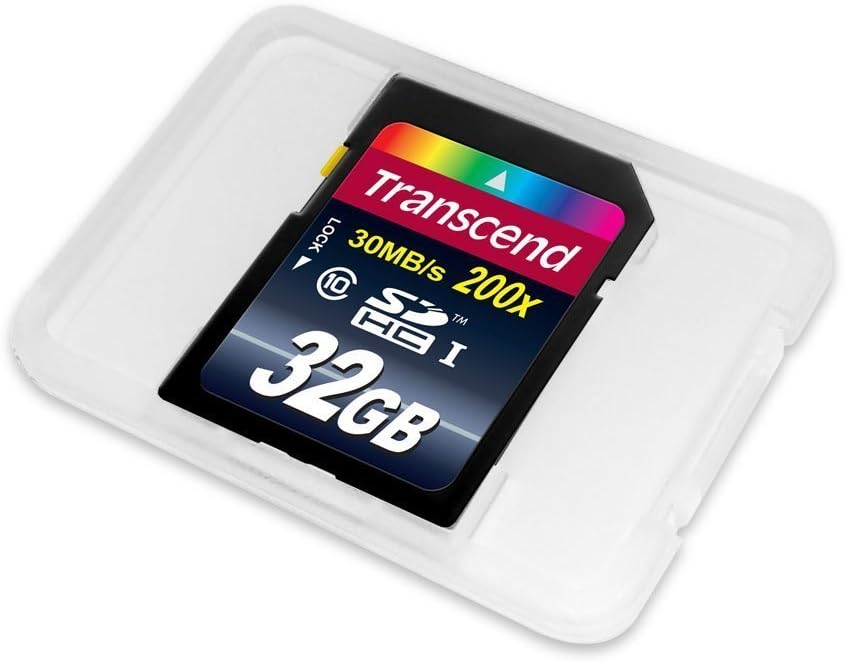 Transcend 32GB 10 30MB/s (TS32GSDHC10), SDHC Class Flash Memory Card Up to Blue
