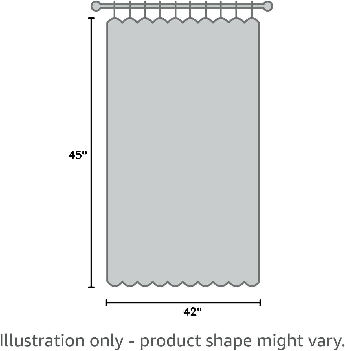 Skiennix 100% Blackout Linen Curtains - Thermal Insulated Drapes for Bedroom | 42" W x 45" L, Bright White, 2 Panels Set