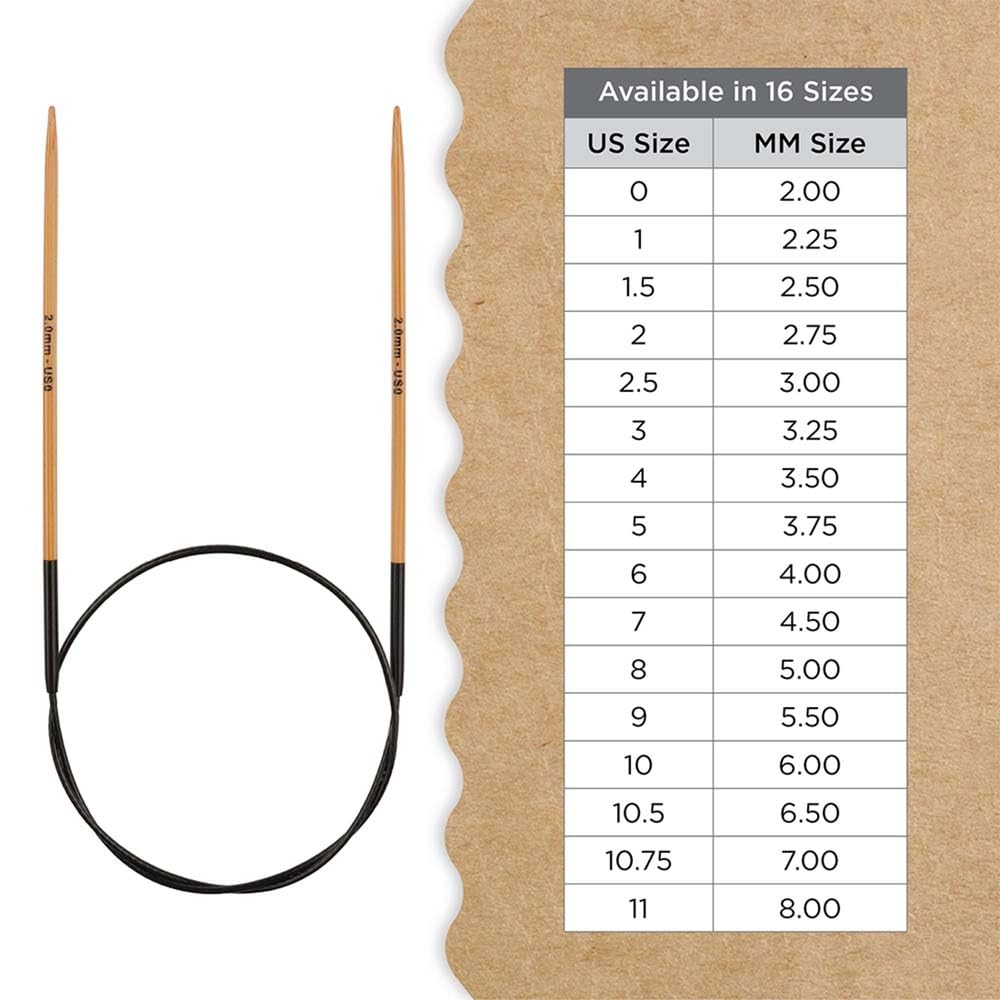 Knitter’s Pride Bamboo Luxe Fixed Circular Needles 24"" (60cm) – US Size 10 (6mm)