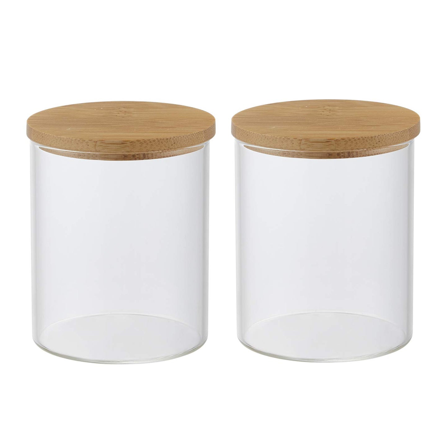INIUNIK Glass Qtip Holder with Vanity Tray, Apothecary Jars Bathroom Accessories Bathroom Canisters Organizer Countertop Q Tip Holder for Cotton Ball Round Swab Pad Hair Ties Floss Perfume Jewelry