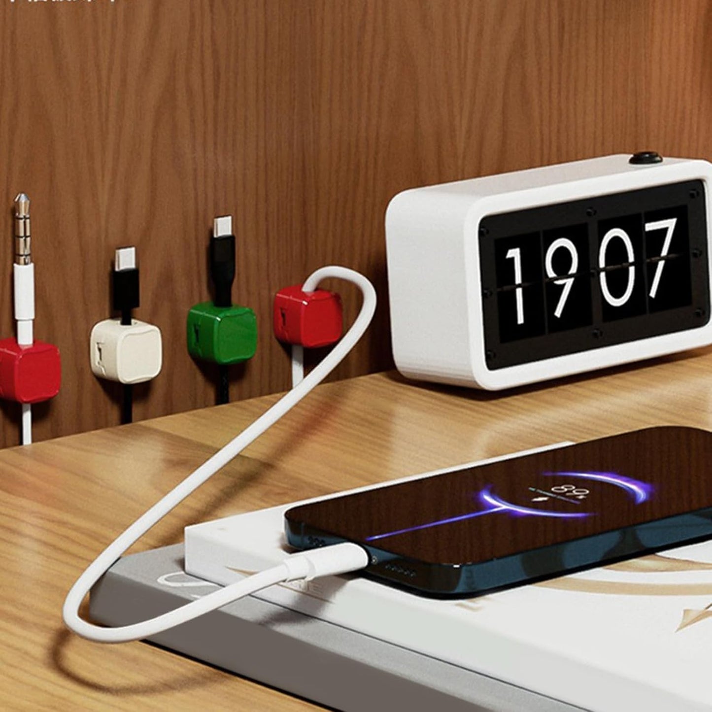 SHYYOULQE Cable Clip Cord Holder for Desk and Nightstands Organizers for Home Car Holder