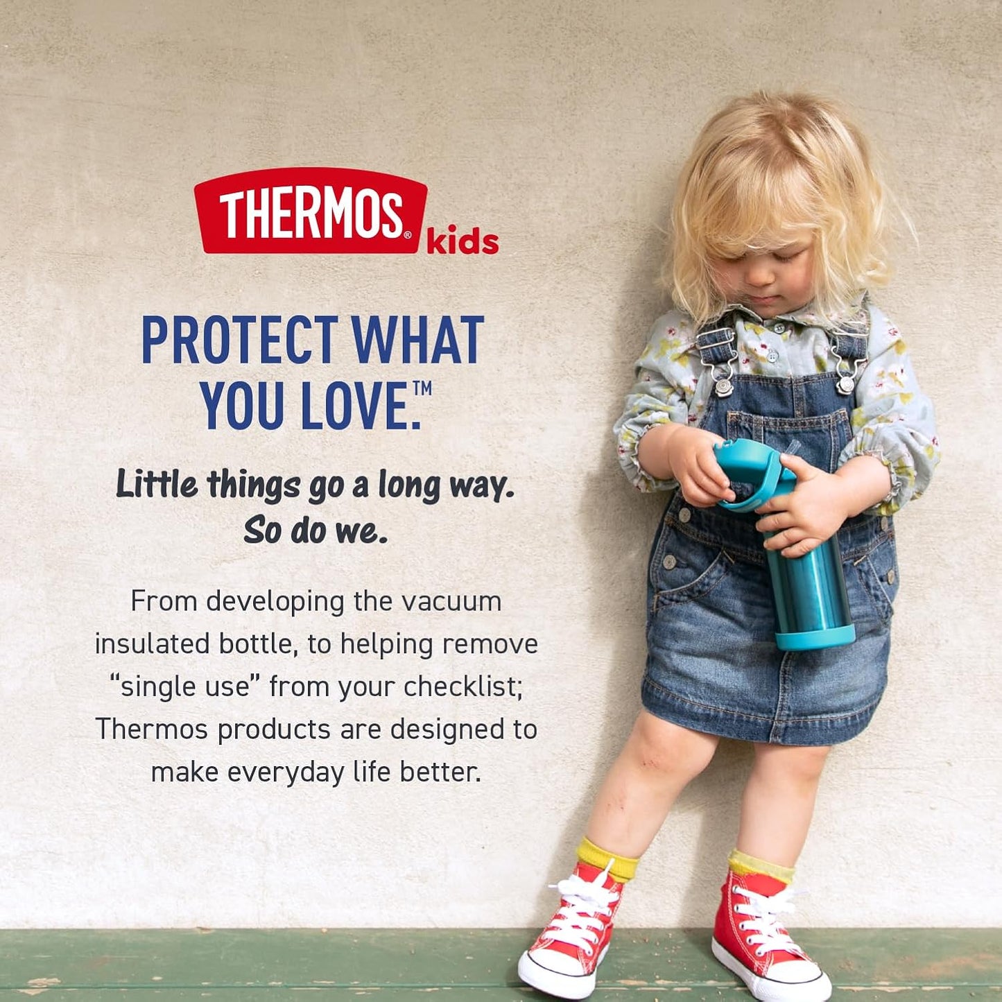 THERMOS FUNTAINER Water Bottle - 12 Ounce Stainless Steel Insulated Bottle with Straw | Princess Design