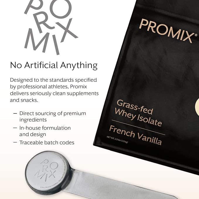 ProMix Nutrition Whey Protein Isolate Powder - Grass-Fed - Post Workout Fitness & Nutrition Shakes, Smoothies, Baking & Cooking Recipes - Gluten-Free & Keto-Friendly - Vanilla - 5 Pound (Pack of 2)