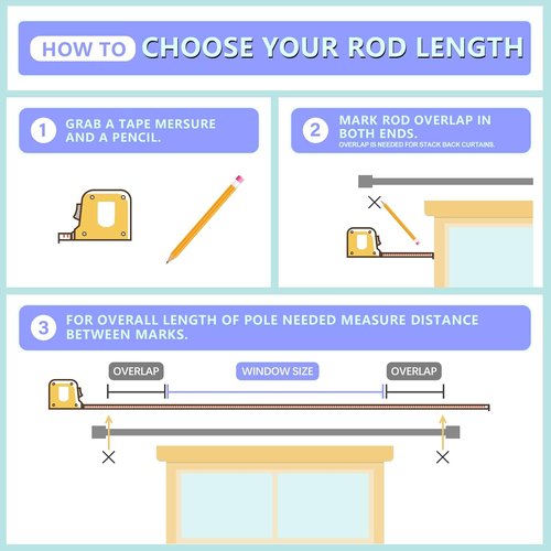 Byondeth Adjustable Curtain Rods for Windows - 16 to 88 Inches, 1 Inch Diameter, Gold Aluminium Finials