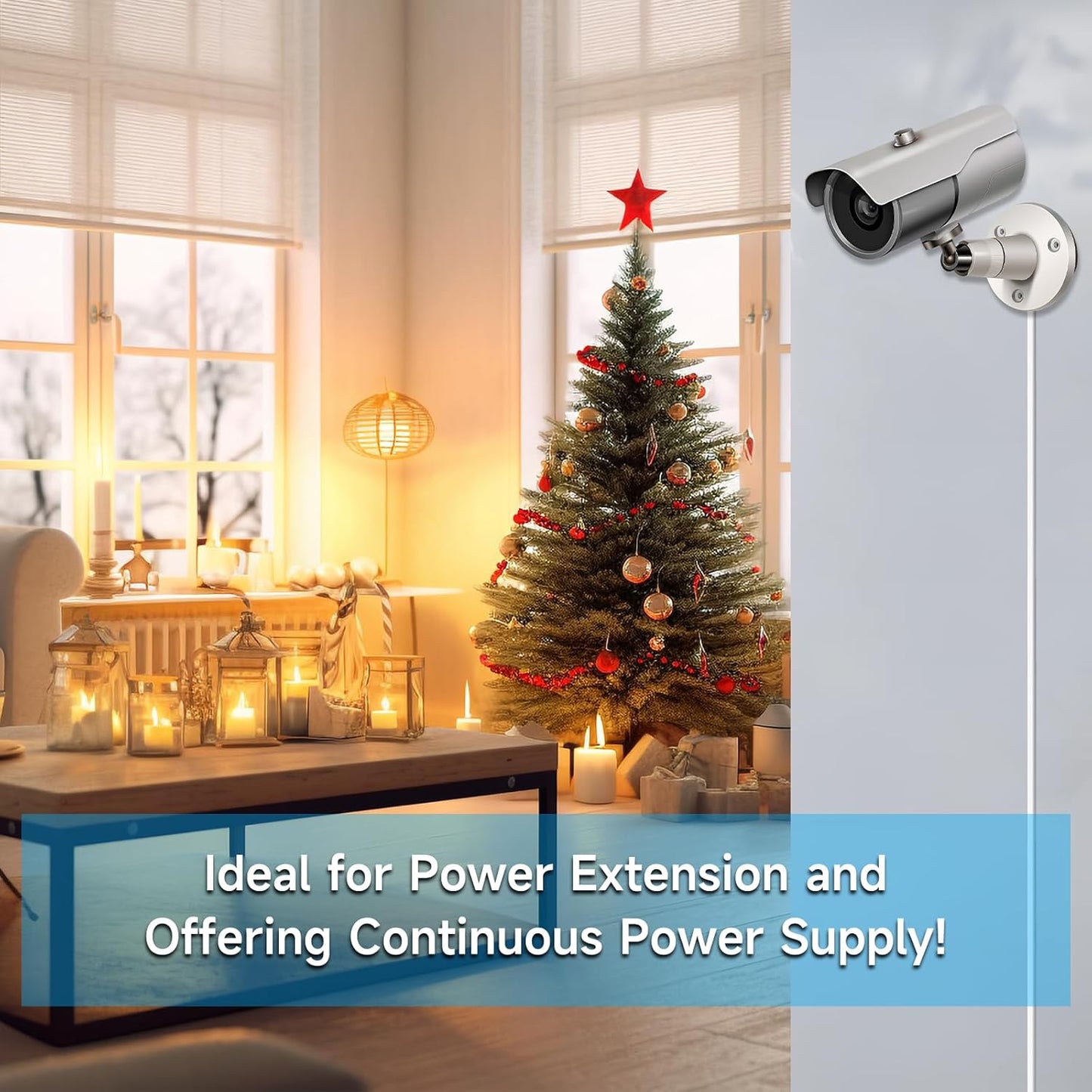 ANLINK 2 Pack 10ft 3M 12V 5.5mm 2.1mm DC Power Extension Cable, Premium Pure Copper DC Power Adapter Extension Cord x