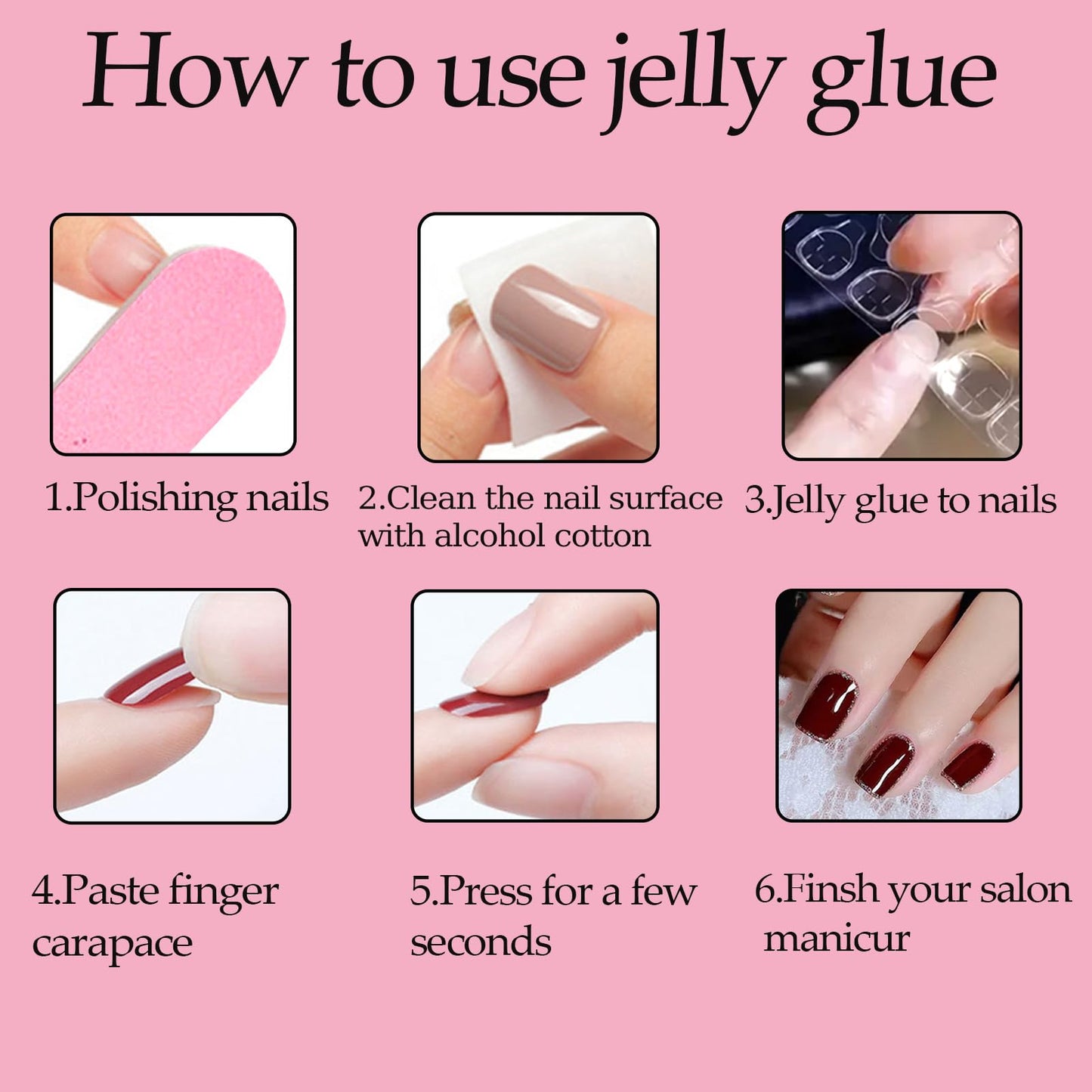 24Pcs Medium Length Press on Nails French Almond Shaped With Floral Design And Acrylic Artificial False Nails Kit Full Cover Nude Glossy With Fake Nail Suitable Women and Girls