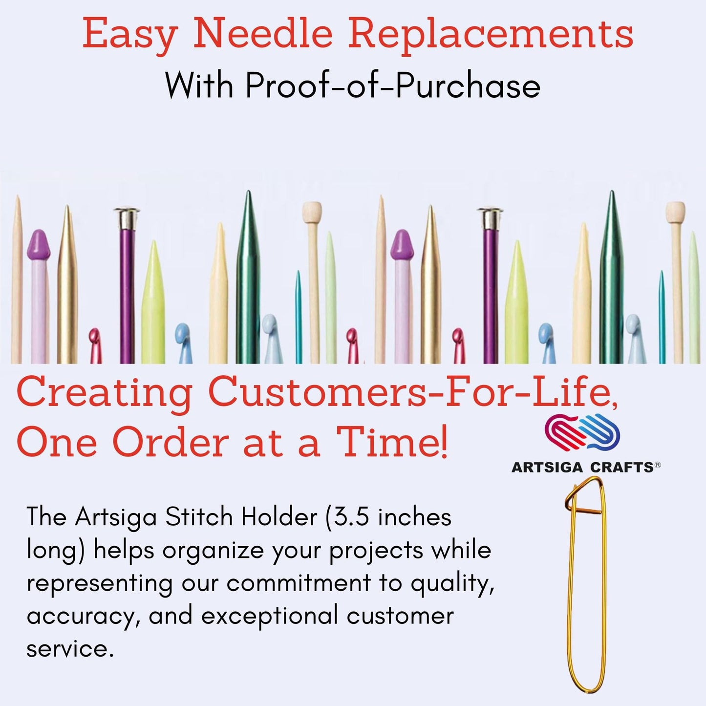 ChiaoGoo Red Lace 40 inch (102cm) Circular Knitting Needles US Size 8 (5mm) Stainless Steel 7040-8 with Stitch Holder