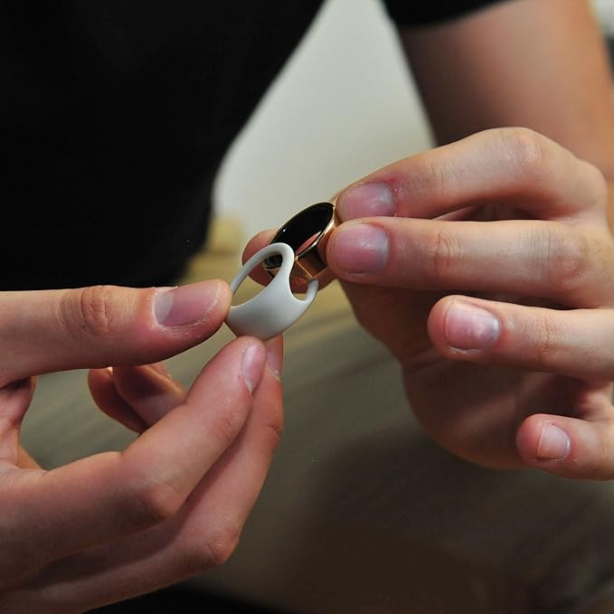 Rinfit Smart Ring Protector - Silicone Ring Enhancer for Active Lifestyle and Gym - StyleFit U.S. Design Patent - Stone, Size 9