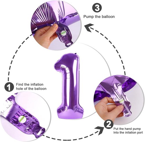 Big Foil 23 Balloon - Purple 40 Inch Number Balloon for 23rd Birthday & Graduation Celebrations