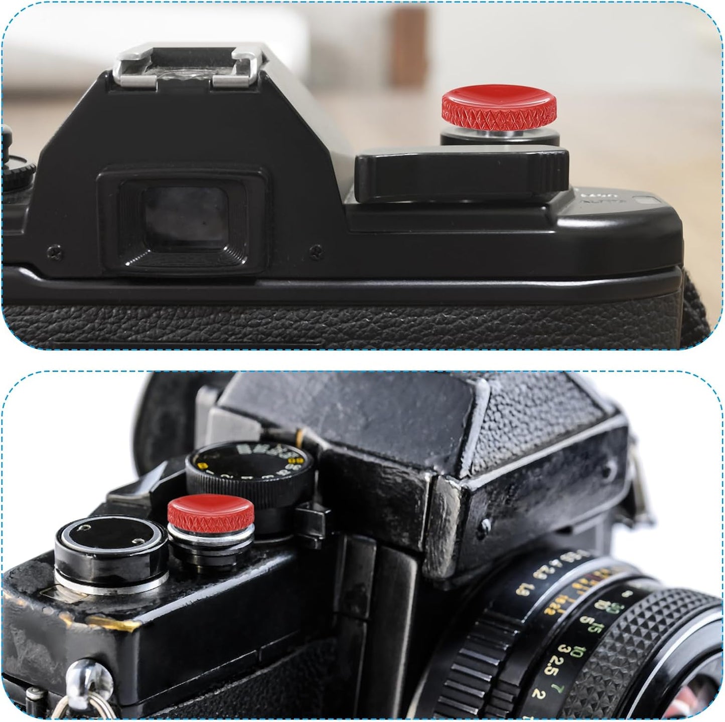3 Pack PATIKIL Camera Shutter Button, Soft Shutter Release Button Pure Copper Camera Button Knurled Suitable for Nikon