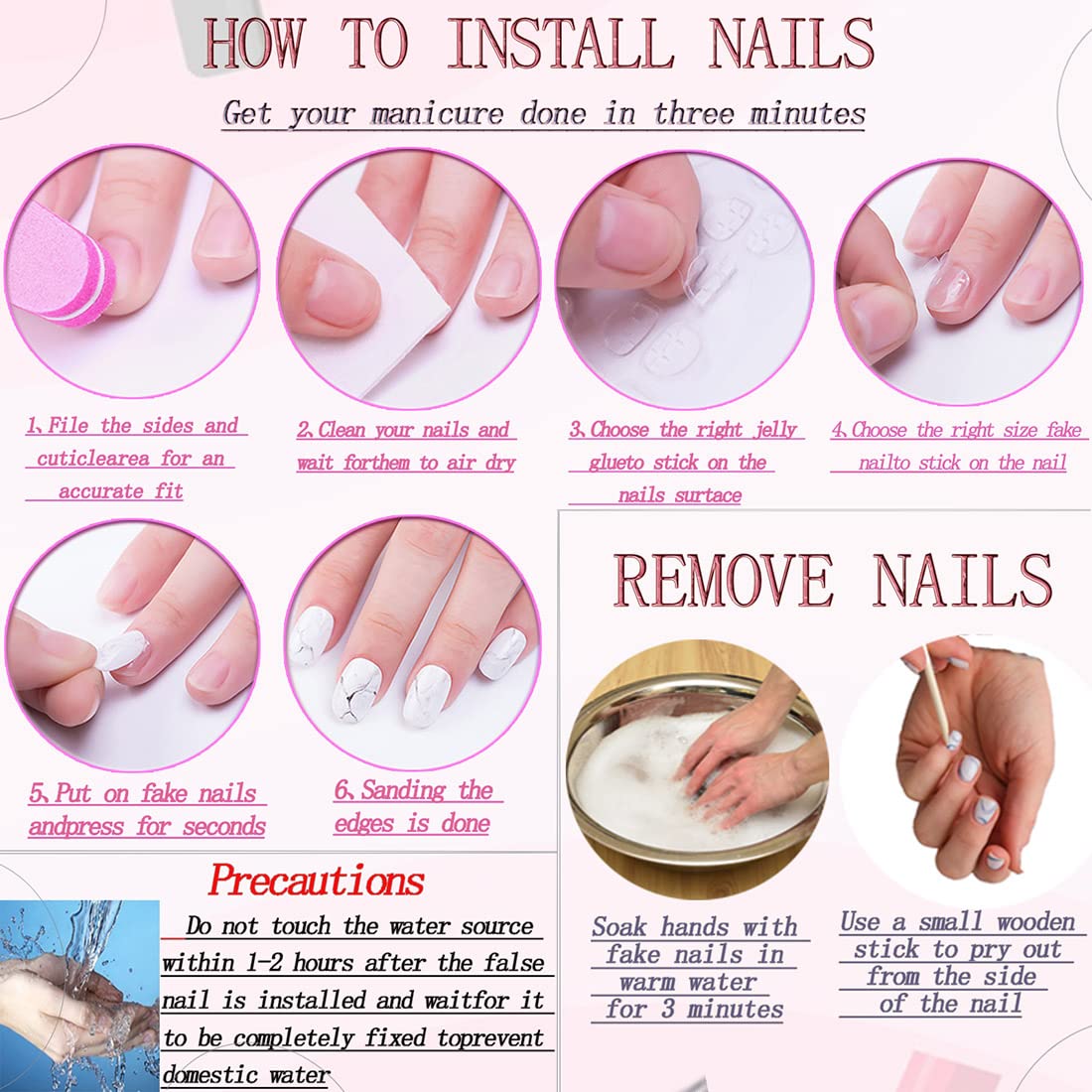 RUOKEXIN Fall Press on Nails Medium Length Fake Nails Square False Nails with Butterfly Designs Sparkly Artificial Nails Full Cover Nail Press ons for Women 24Pcs