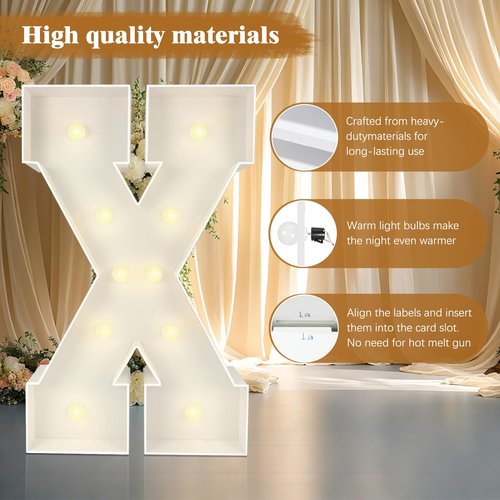 Marquee Light Up Numbers: 3FT Large Decorative Letters Signs for Party Decorations Baby Shower Birthday Wedding Engagement Anniversary, 3 Feet Tall Pre-Cut DIY Foamboard Number 1 - Easy to Assemble