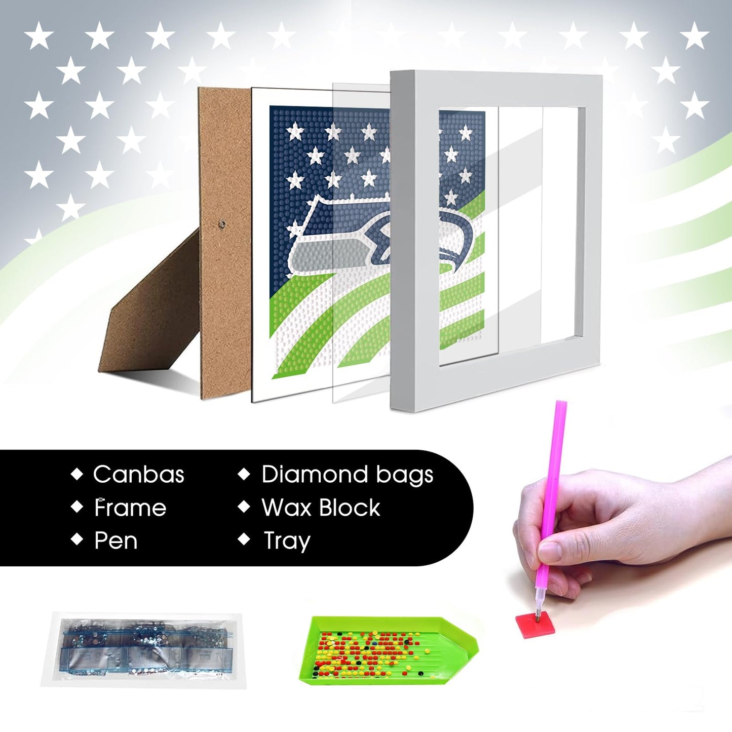 DIY 5D Diamond Painting Kits, Handmade Diamond Painting Kit, Exquisite Decorative Artwork, Perfect for Home and Office Art Creation