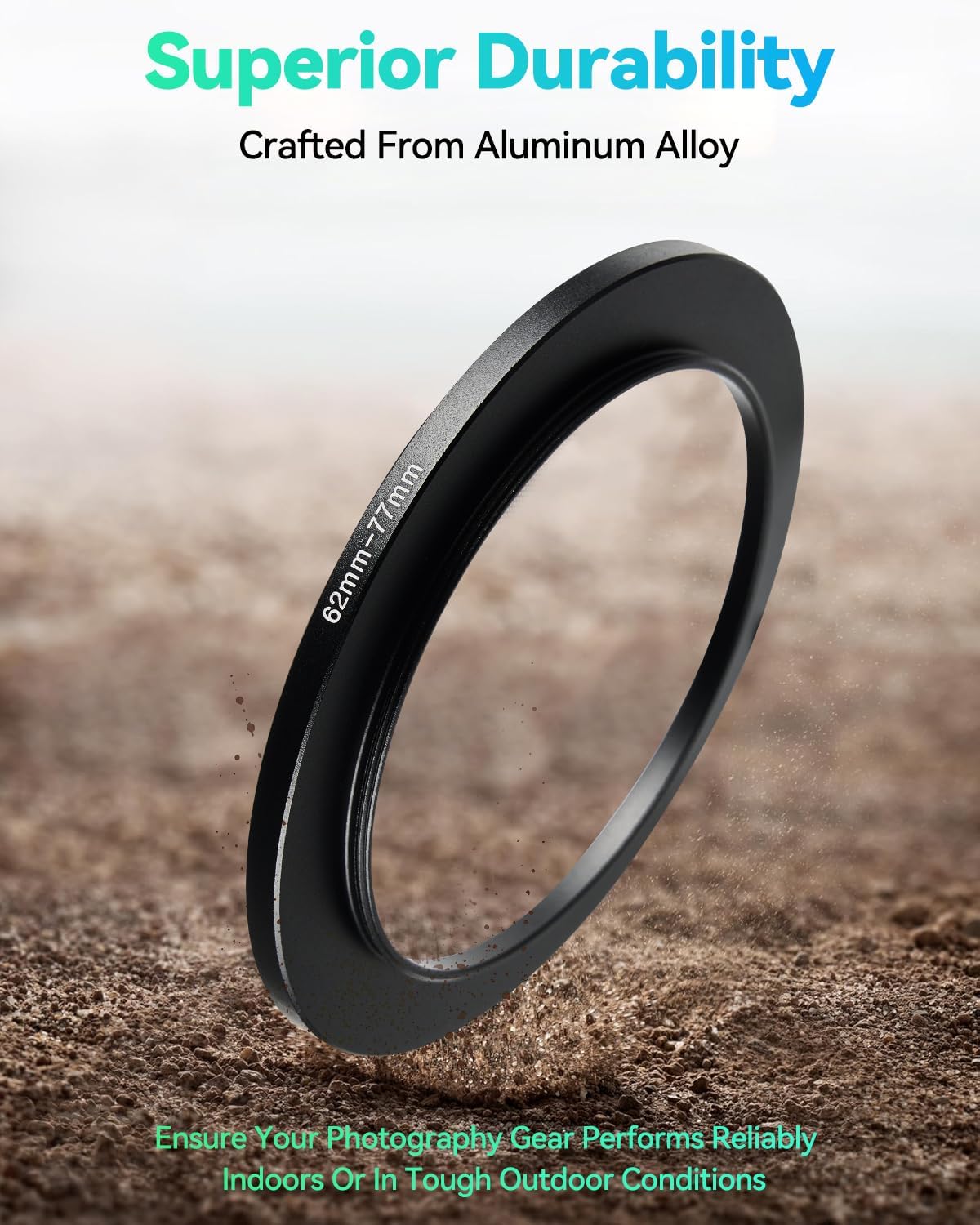 JOYTOLIN 43-46mm Metal Step-Up Ring Adapter Compatible with Mirrorless Cameras DSLR Lens, UV CPL ND Filter Thread