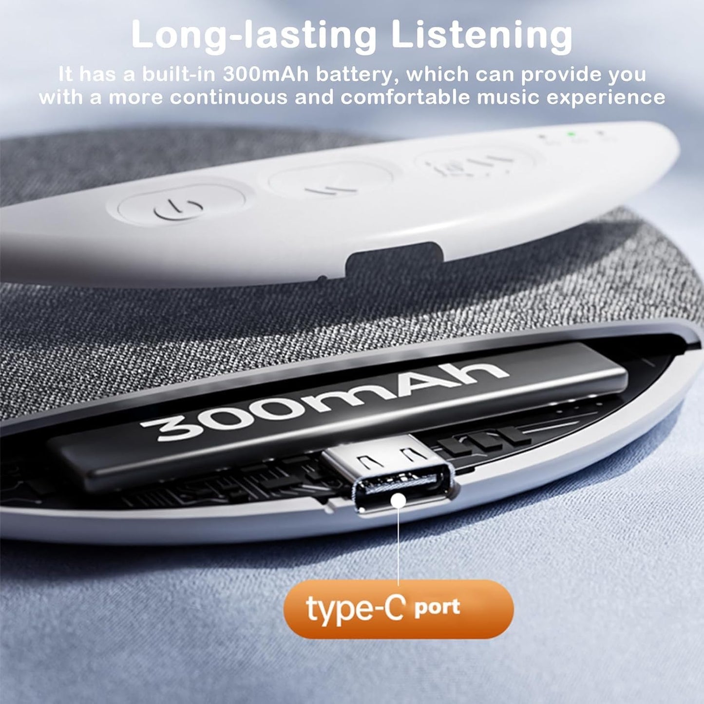 Generic 6.0 (1pcs) Ultra-Thin Bluetooth Pillow Speaker with Bluetooth - Bone Conduction Technology, Sleep Pillow