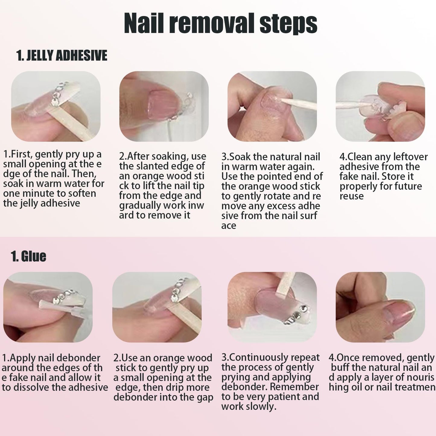 Handmade Press On Nails Long Square Reusable Stick On Fake Nails Luxury Elegant Sexy Style For Women Gift With Nail Glue Black L