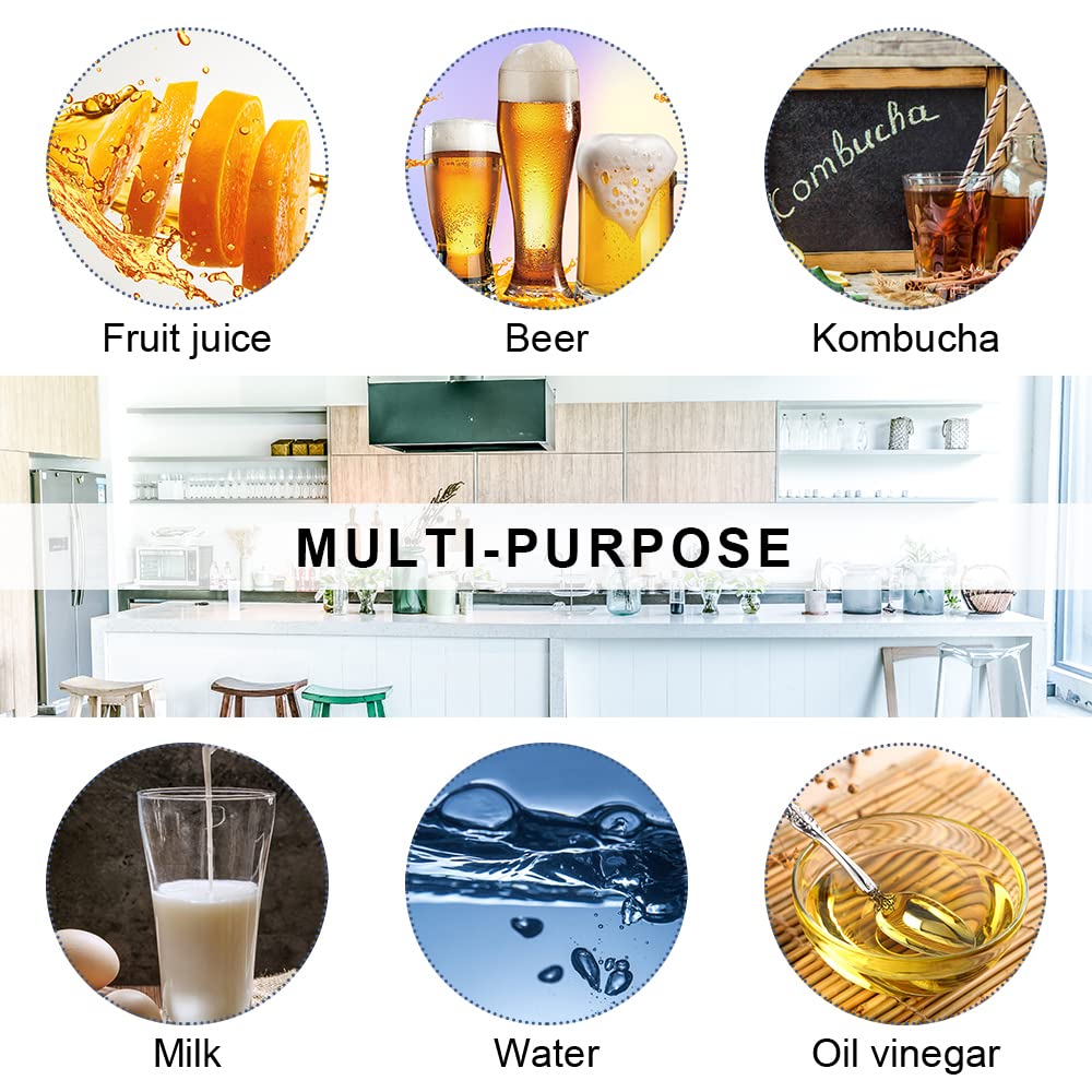 ZEBEIYU Swing Top Glass Bottles 4 oz With Flip Airtight Lids for Home Brewing, Beverages, Oil, Vinegar, Water, Soda, Kefir, Limoncello, Homemade liquor, vanilla(10 Pack