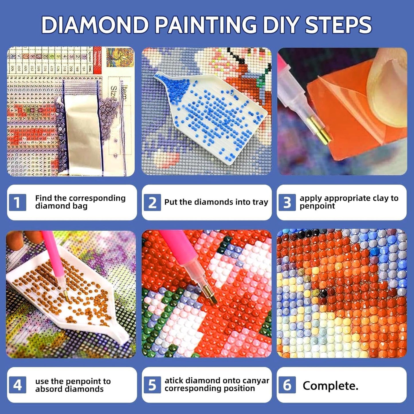 Lovepefe Floral Diamond Art Painting Kits for Adults, 4 Pack Flowers Paint with Diamond Kit for Beginners DIY Full Drill Gem Art Home Wall Decor 12 X 16 Inch