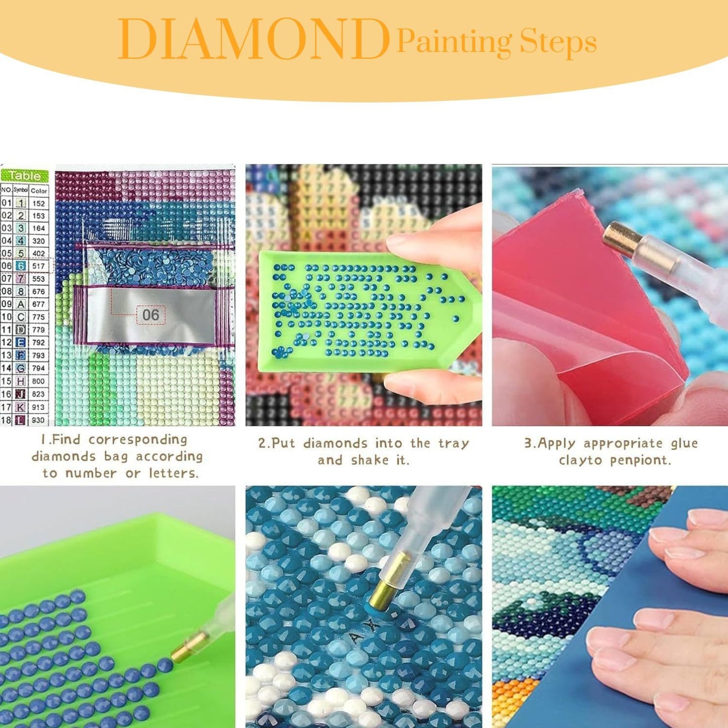 DAZZLEDOTS Diamond Art Kits for Adults, 6 Pack Disco Ball Diamond Painting Kits for Beginner Fruit 5D Full Drill Round Diamond Dots Crafts Gem Art for Home Wall Decor Gifts 12x16 Inch