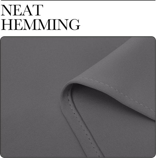 NICETOWN Grey Blackout Curtain Panels - Thermal Insulated Grommet Top Drapes | 2 Panels, W29 x L36-Inch