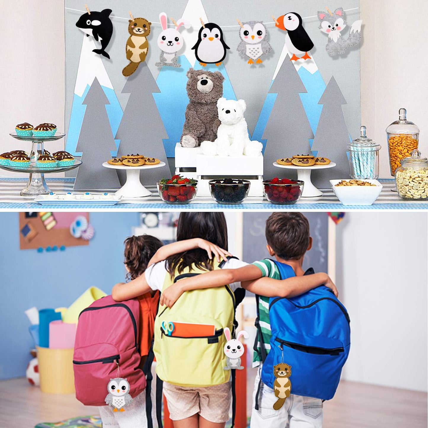 CiyvoLyeen Polar Animals Sewing Kit for Kids Make Your Own Winter Polar Animals Felt Plush Craft Kit Includes 14 Creative Projects to Sewing Beginners Fun DIY Educational Gift for Boys and Girls