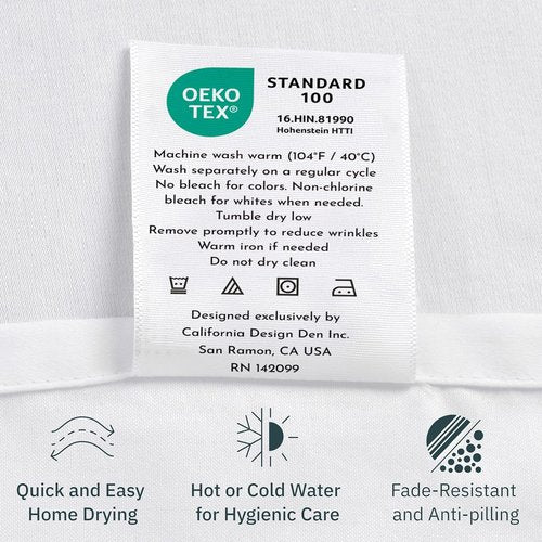 California Design Den Twin Cotton Sheet Sets - 400 Thread Count Soft & Breathable - 2 Deep Pocket Bright White Sets