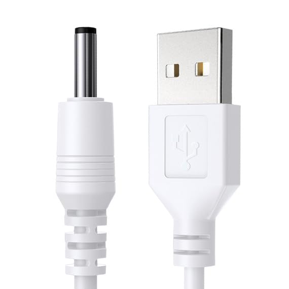 Cpneteion 5ft 3.5 1.35mm 5V/1A USB to DC Power Cable, x DC Replacement Charging Cord for Digital Alarm Clock, Kids Ok