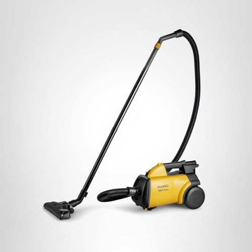 Eureka 3670M Canister Cleaner, Lightweight Powerful Vacuum for Carpets and Hard floors, w/ 5bags,Yellow