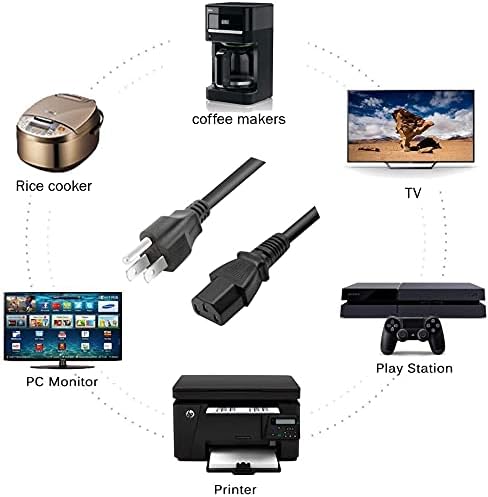 BestCH L40HD33D 40 AC in Power Cord Outlet Socket Cable Plug Lead for RCA LCD LED DVD HDTV Combo HD TV