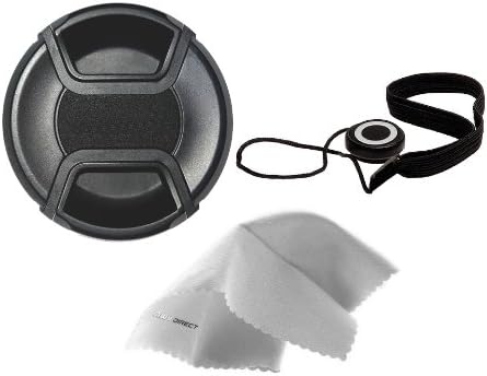 HD-6600 Pinch (72mm) Raynox Pro Lens Cap Center + Lens Cap Holder + Nwv Direct Microfiber Cleaning Cloth.