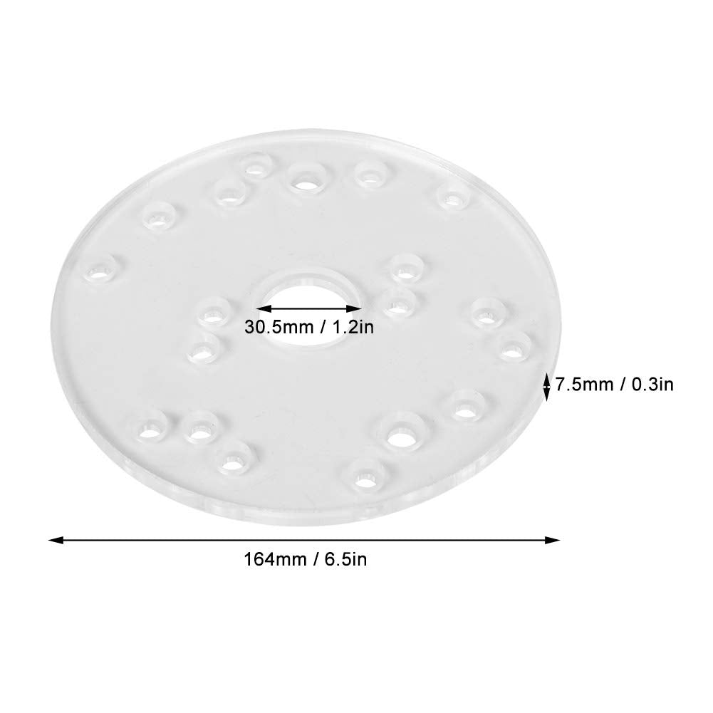 Universal Router Base Plate Kit, Acrylic Base Plate with Brass Centering Pin Screws for Trim Routers Woodworking, Power Routers