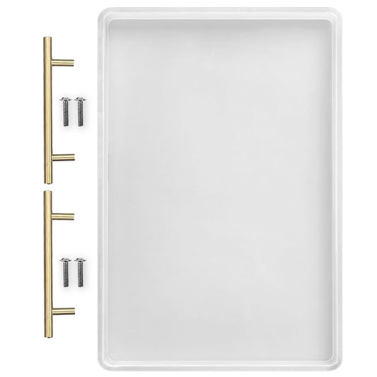 RESINWORLD 14" x 9" x 0.5" XL Large Rectangle Mold, Deep Serving Tray Mold with Handles, Wedding Flower Mould for Resin