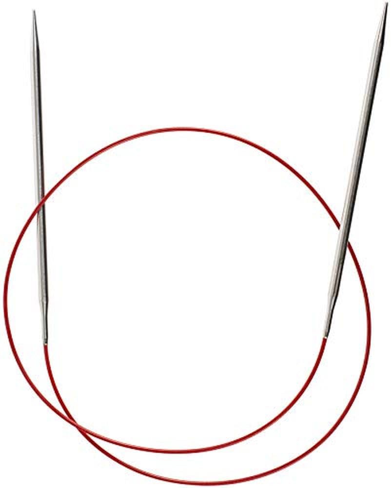 ChiaoGoo Red Lace Circular 32 inch (81cm) Stainless Steel Knitting Needle Size US 6 (4mm) 7032-6