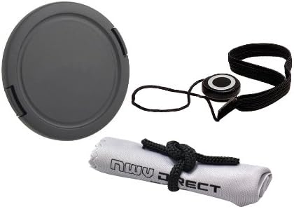 Digital Nc Pinch (77mm) SX70 Lens Cap Side + Lens Cap Holder + Nw Direct Microfiber Cleaning Cloth for Canon PowerShot