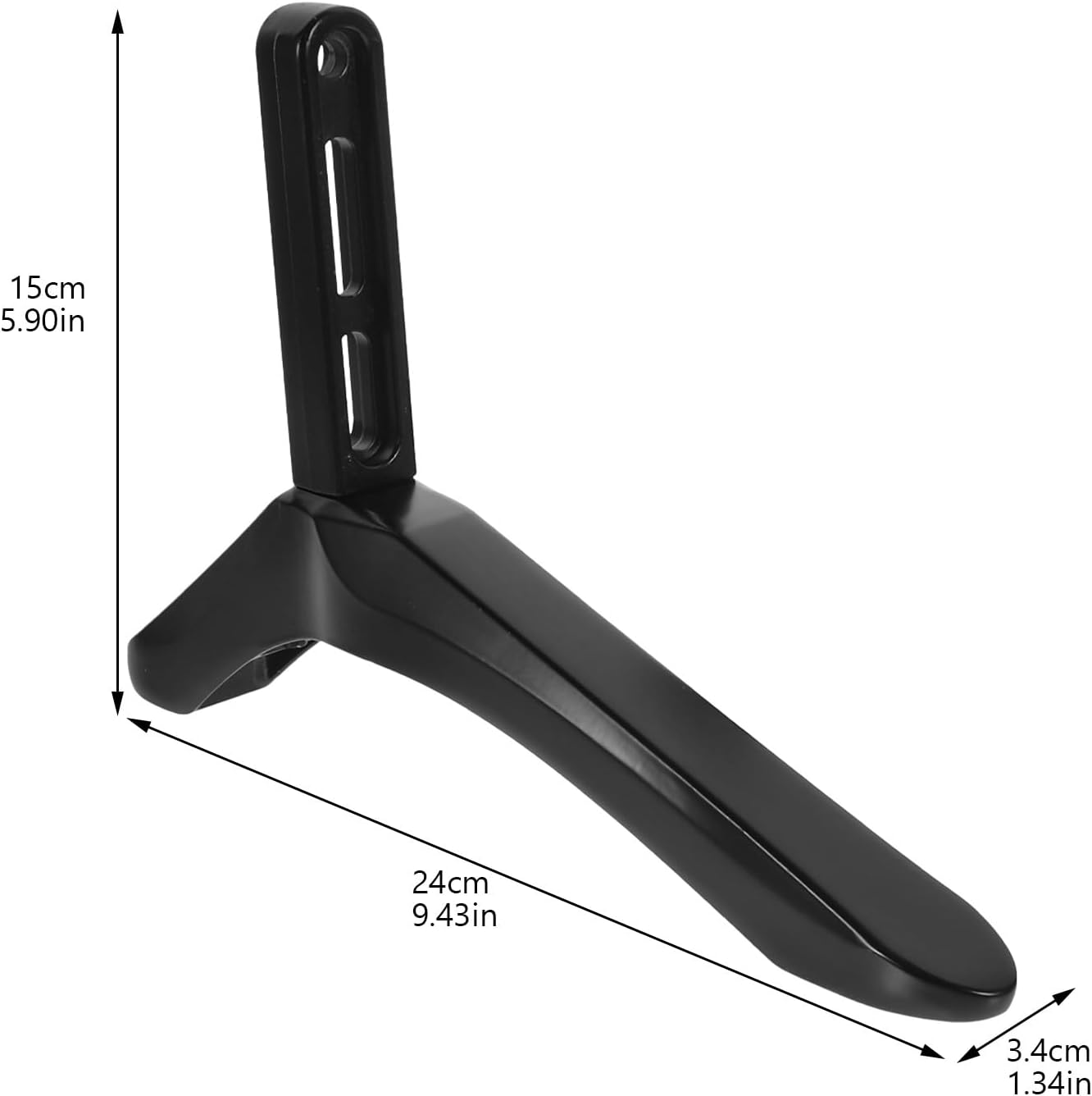 Happyyami Black Desktop TV Stand Bracket with Screws for Versatile Use