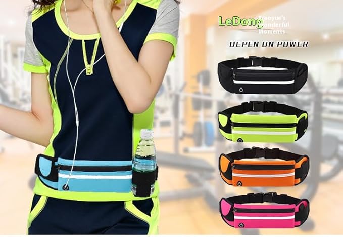 Adjustable Elastic Fitness Fanny Pack for Sports, Running Belt Waist Pack, Waterproof Sports Fanny Pack,Outdoor card wallet，Leisure travel wallet，5 color options available (blue)