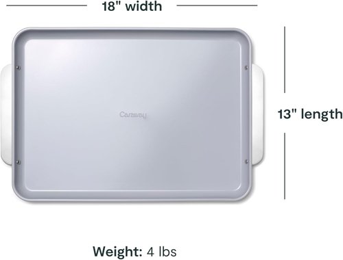 Caraway Non-Stick Ceramic Baking Sheet Duo - Non-Toxic, PTFE & PFOA Free - Ideal for Baking & Roasting - Large (18" x 13") - Marigold