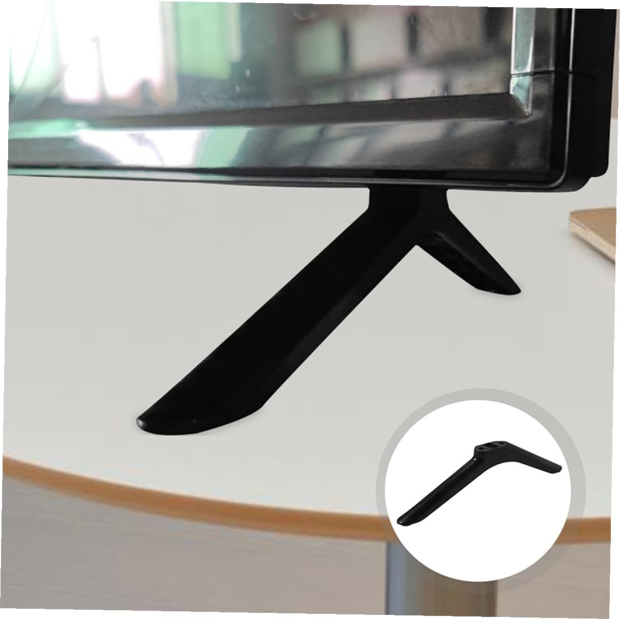 Kichvoe 55-inch Universal Tv Stand Base with Screws for LCD LED Tvs, Heavy Duty Plastic Desktop Mount Pedestal