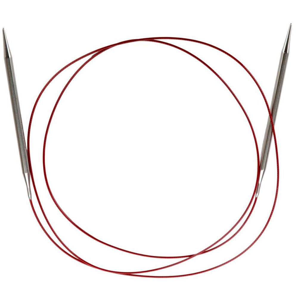ChiaoGoo Red Lace Circular 60 inch (152cm) Stainless Steel Knitting Needle Size US 11 (8mm) 7060-11