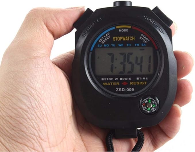 2 Pack Multi-Function Electronic Digital Sport Stopwatch Timer, Large Display with Date Time and Alarm Function,Suitable for Sports Coaches Fitness Coaches and Referees,Pgzsy