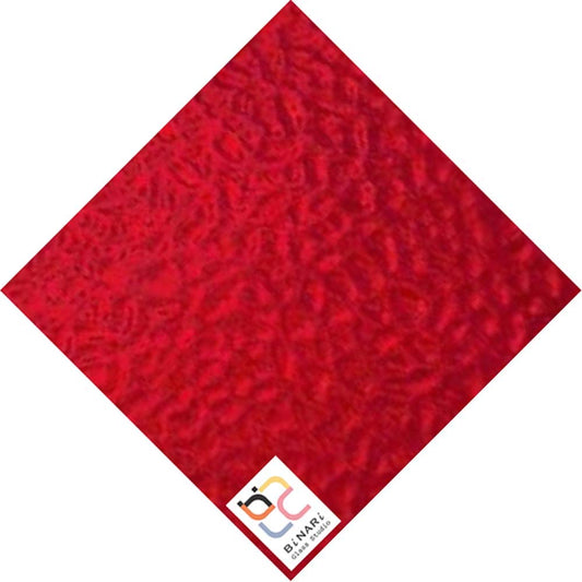 Wissmach Stained Glass Sheet: Red Selenium, English Muffle | Curated by BiNARi Glass Studio