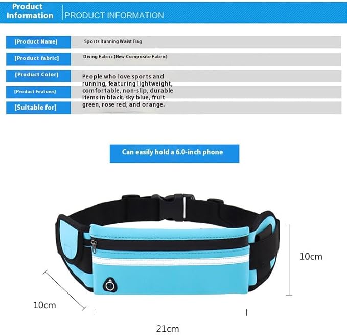 Adjustable Elastic Fitness Fanny Pack for Sports, Running Belt Waist Pack, Waterproof Sports Fanny Pack,Outdoor card wallet，Leisure travel wallet，5 color options available (rose red)