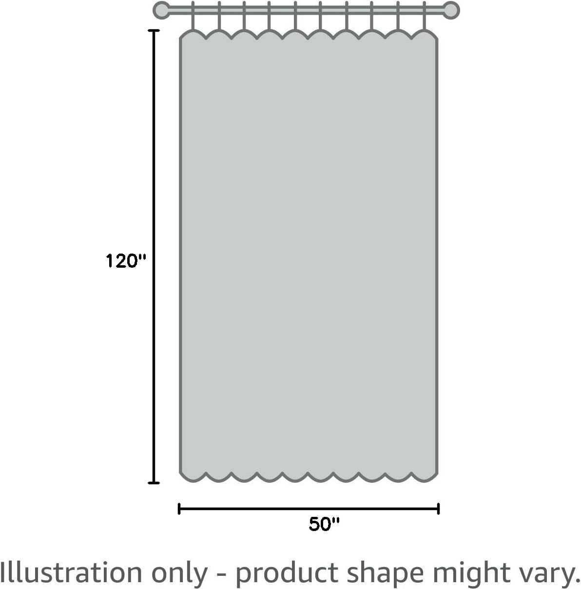 Skiennix 100% Blackout Linen Curtains - Thermal Insulated Drapes for Bedroom | 50" W x 120" L, Grey