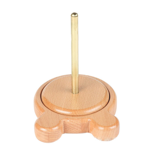 RoseFlower Wooden Yarn Holder Spinner for Crocheting, Yarnball Winder for Knitting, Thread Holder, Knitting Crocheting Accessory Gift, Cute Bear Shape Yarn Spinner Dispenser