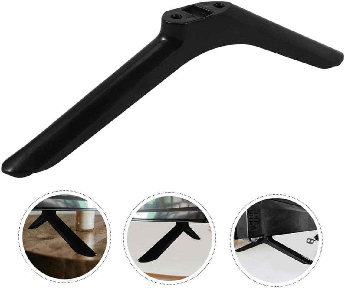 KICHOUSE 55-inch Tv Stand Legs and Pedestal Base for Tvs, Black Plastic Television Support Feet with Screws, Stable