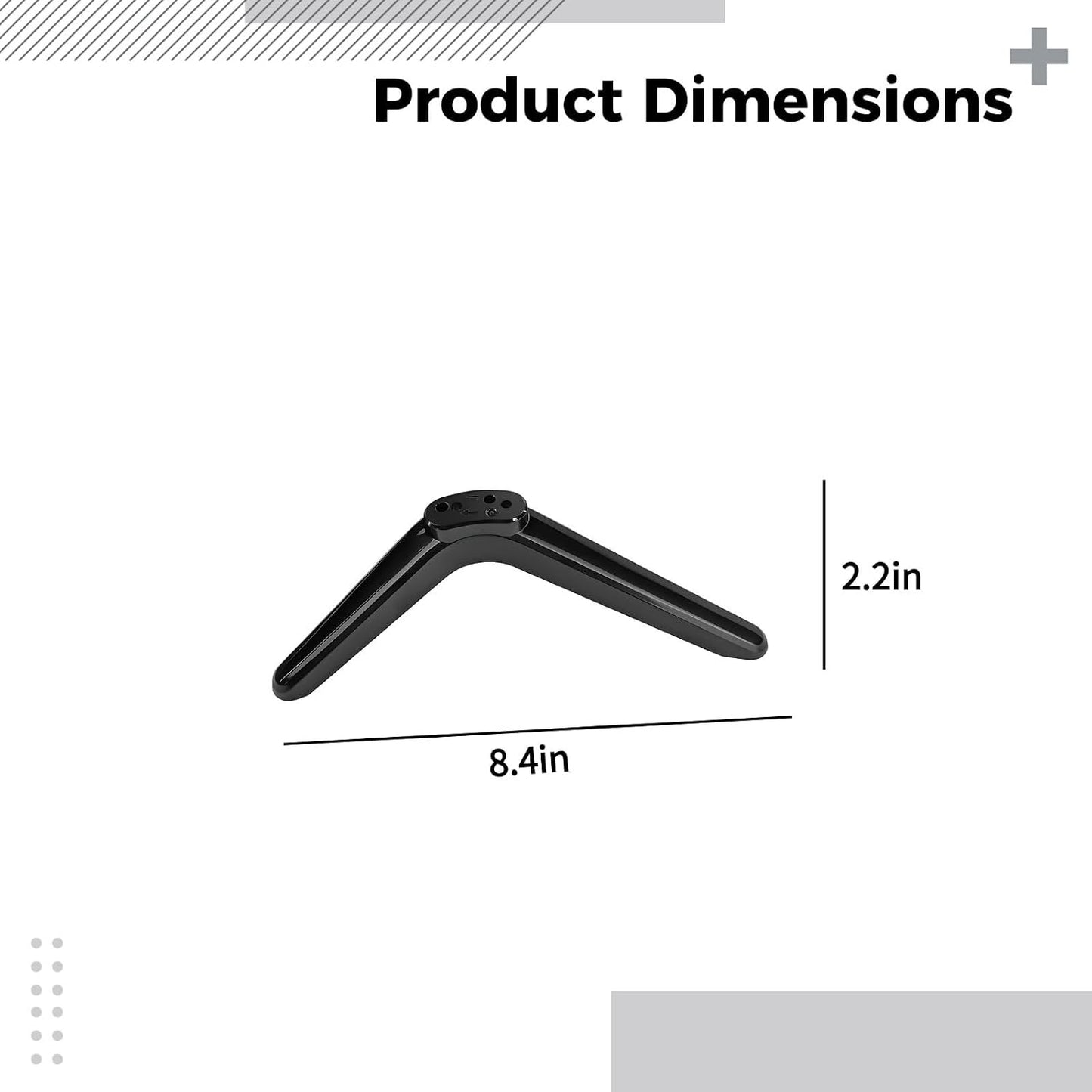 yeeplant 2 Setup Pcs Universal Tv Stand Legs Replacement Base, for Tvs Compatible with Tv and Adjustable Port