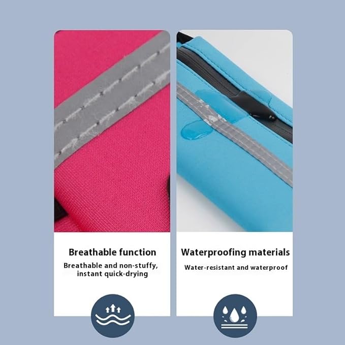 Adjustable Elastic Fitness Fanny Pack for Sports, Running Belt Waist Pack, Waterproof Sports Fanny Pack,Outdoor card wallet，Leisure travel wallet，5 color options available (blue)