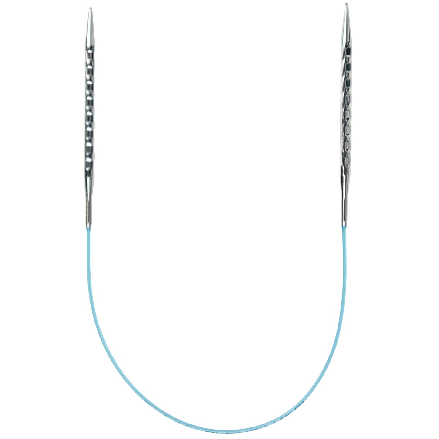 skacel by addi Rocket 2 (Squared) Circular Knitting Needles, Fixed 16 Inch (40 cm) Plated Brass Tips with Flexible Nylon Cord, 4 mm (US Size 6)