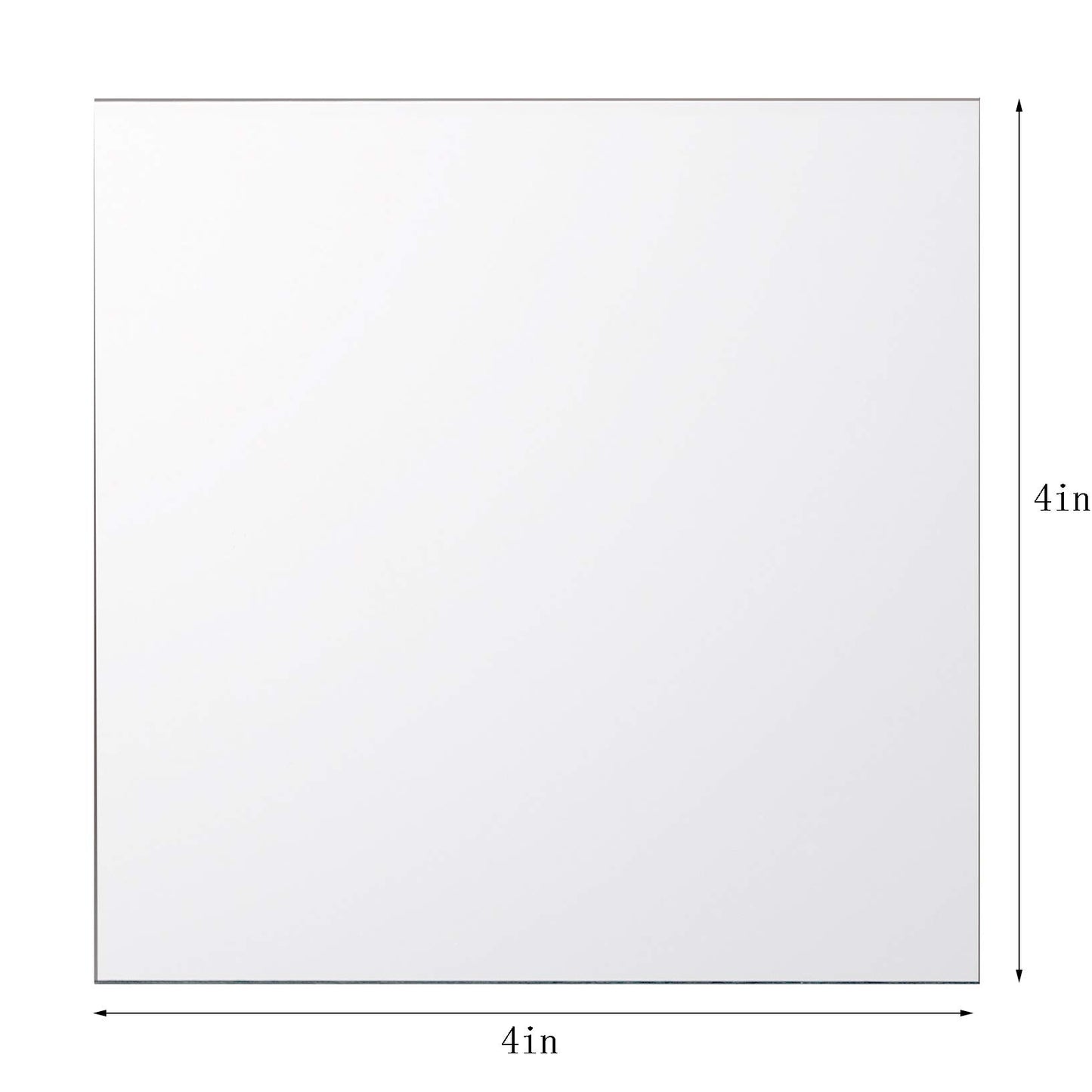 Suwimut 50 Pack Square Glass Mirror Tiles, 4x4 Inch Small Decorative Glass Mirror Squares Bulk for Table Centerpieces, Crafts, Wall, Mosaics, DIY Home Projects, Decorations