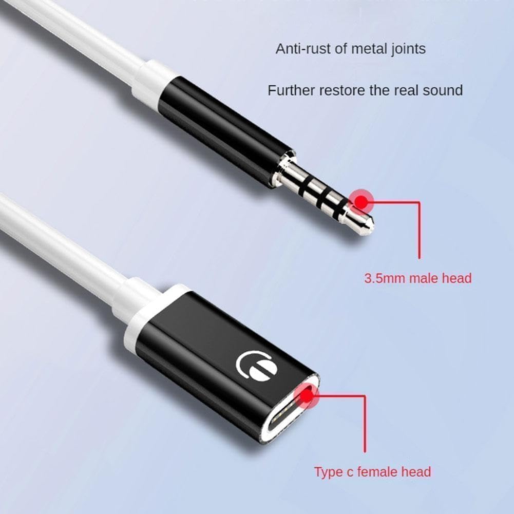 Zenarao 3.5mm USB C to Audio Adapter, Noise Cancelling Headphone Jack Converter for Smartphones, Tablets, Laptops